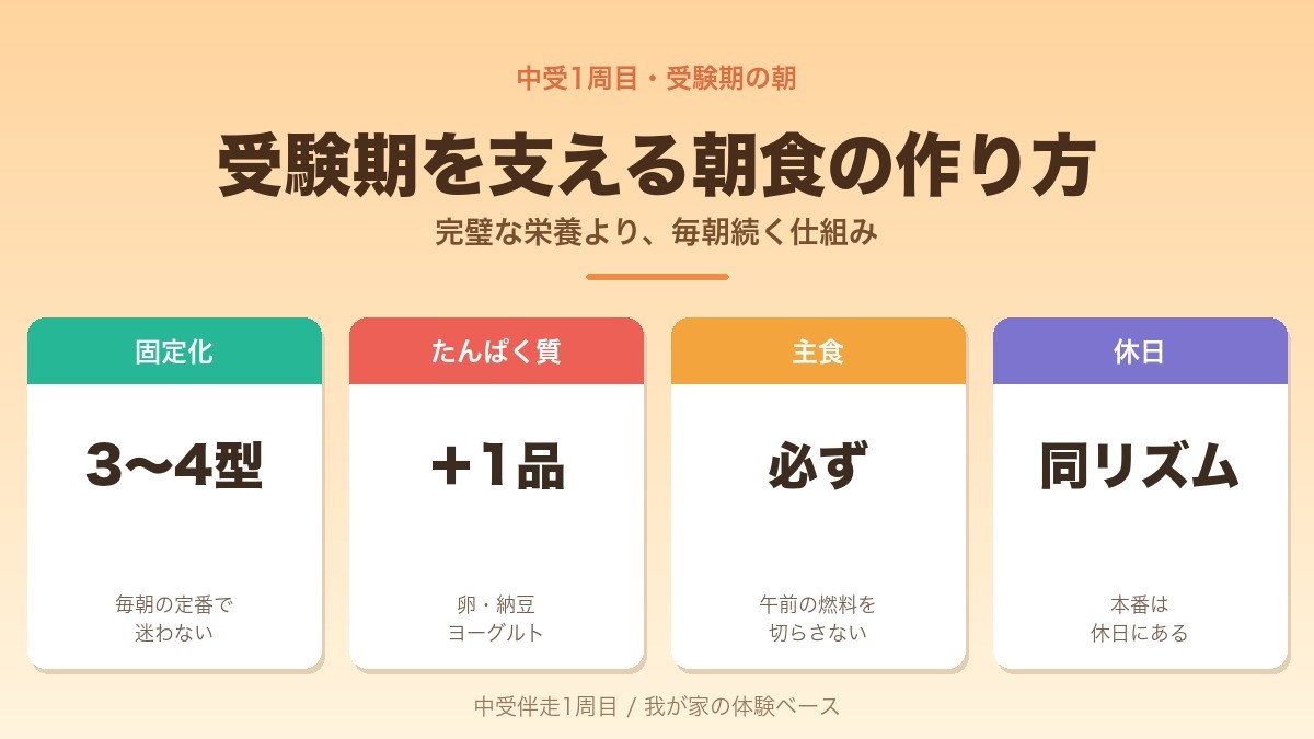 受験期を支える朝食の作り方（集中力と生活リズム）
