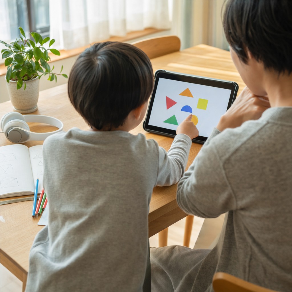 学習動画やアプリに置き換えて学ぶ親子
